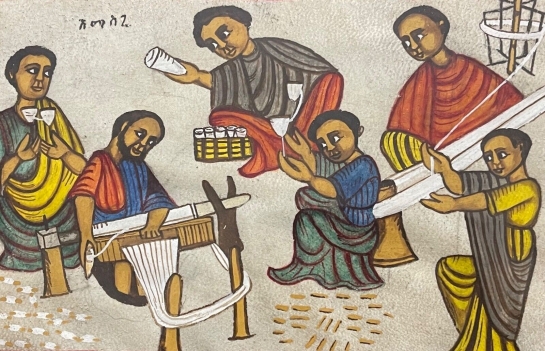 tissage_peinture_sur_parchemin_art_ethiopie_xxe_afrique_tissus