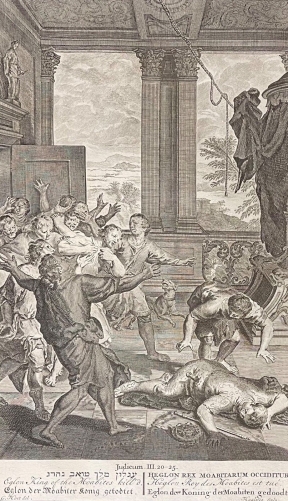 bible_heglon_roi_des_moabites_est_tue_gravure_1728_gerard_i_hoet_1648-1733