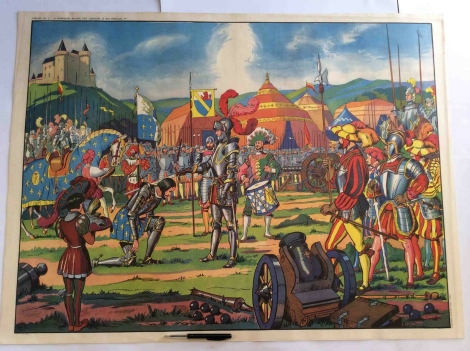 grande_lithographie_scolaire__clovis_roi_des_francs__merovingien__circa_1960_
