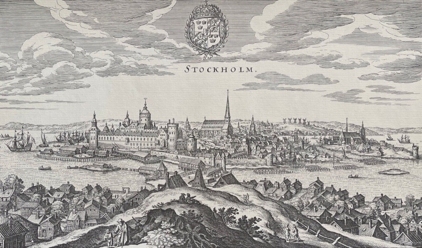 stockholm_en_1646_sweden_europe_matthaeus_merian_1593-1650_heliogravure_circa_1960