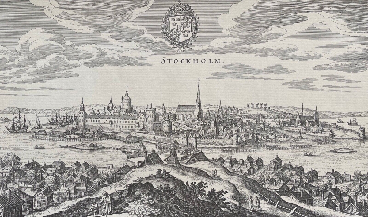 stockholm_en_1646_sweden_europe_matthaeus_merian_1593-1650_heliogravure_circa_1960