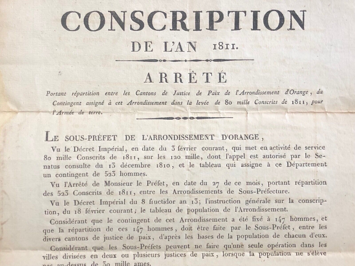 conscription_an_1811_empire_francais_guerre_napoleon_bonaparte_vaucluse_russie