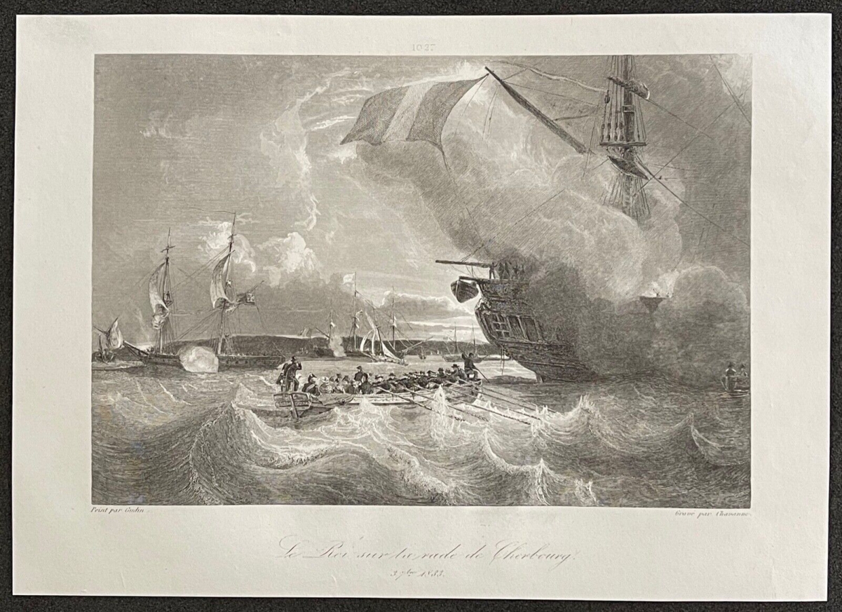 louis-philippe_ier_1773-1850_en_rade_de_cherbourg_1833_france_gravure_1840