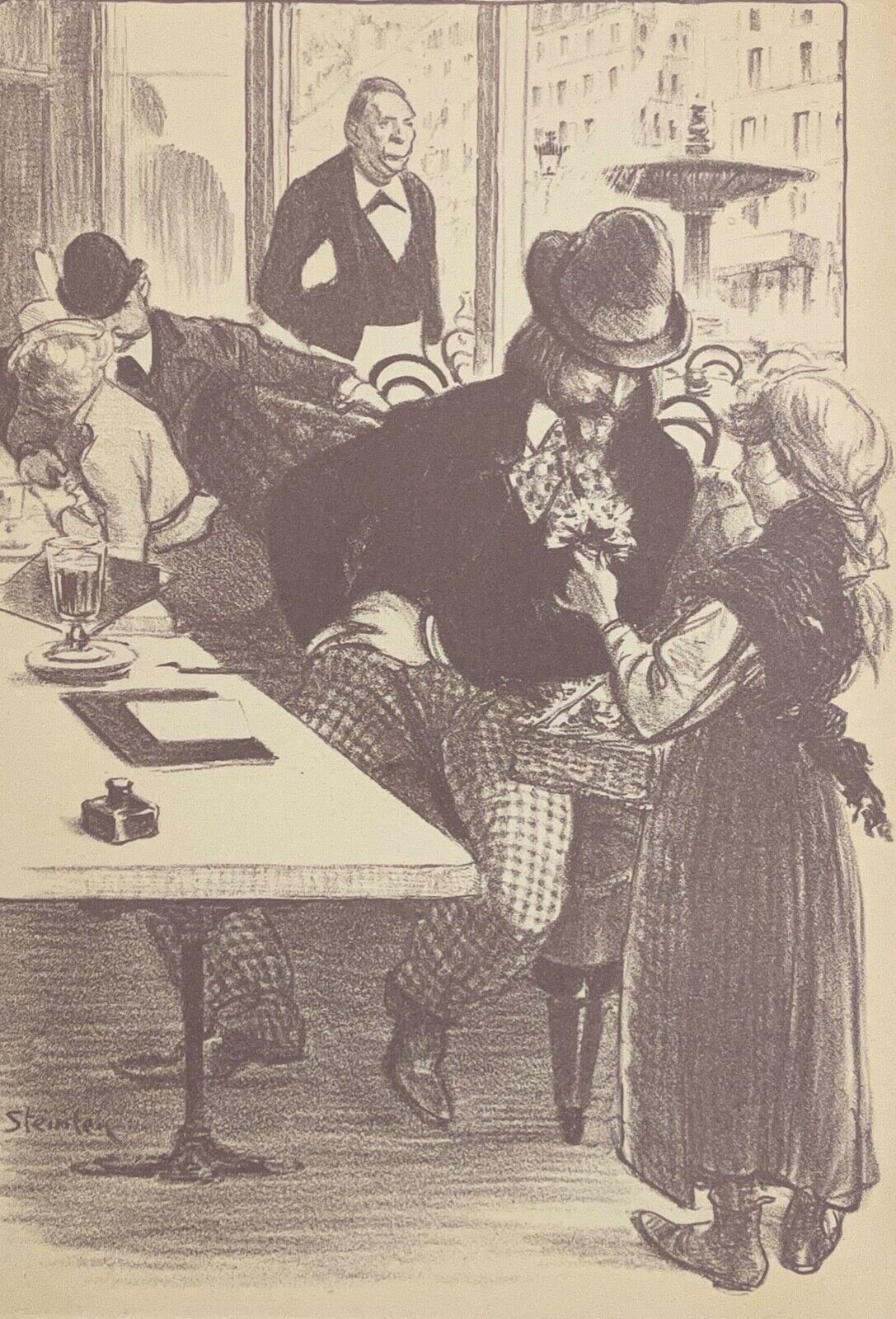 art_nouveau_theophile_alexandre_steinlen_envoi_de_fleurs_1899_paris_france