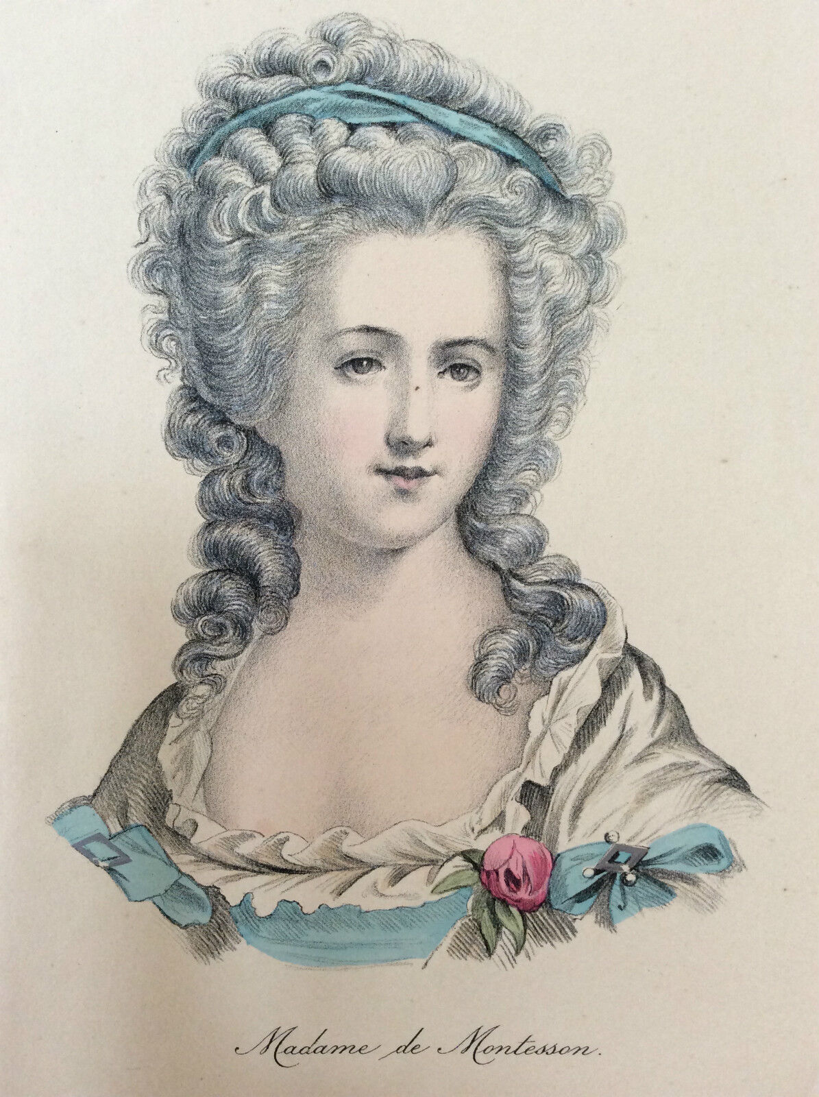 coiffure_sous_louis_xv_madame_de_montesson_lithographie_e_nissy_rare