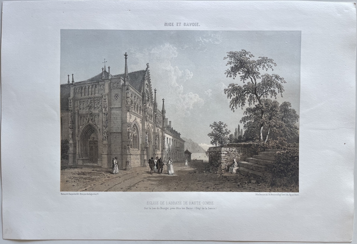 antique_engraving_hautecombe_abbey_church_france_alps_1864_benoist_savoie