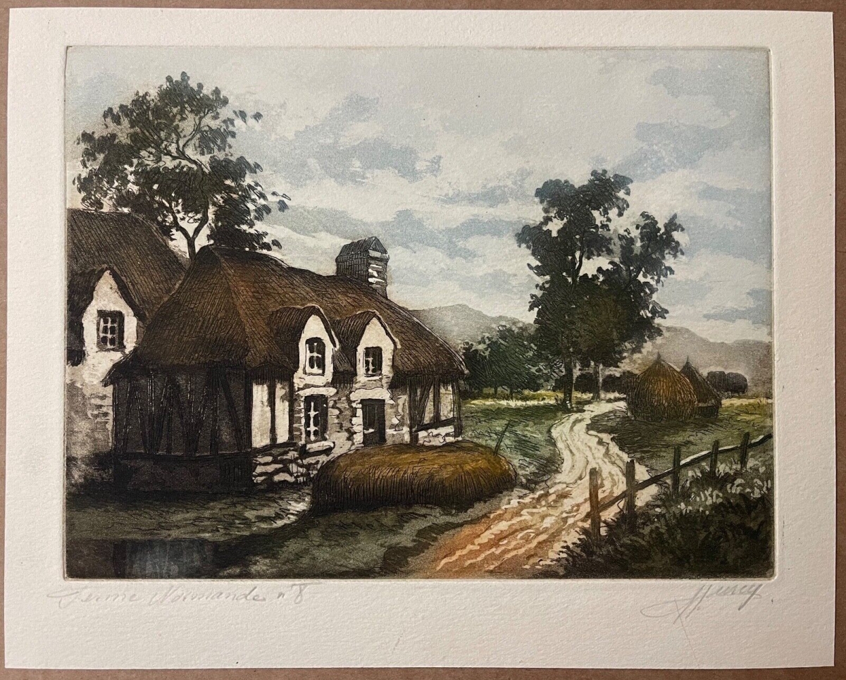 ferme_normandie_eau_forte_signee_vers_1930_france