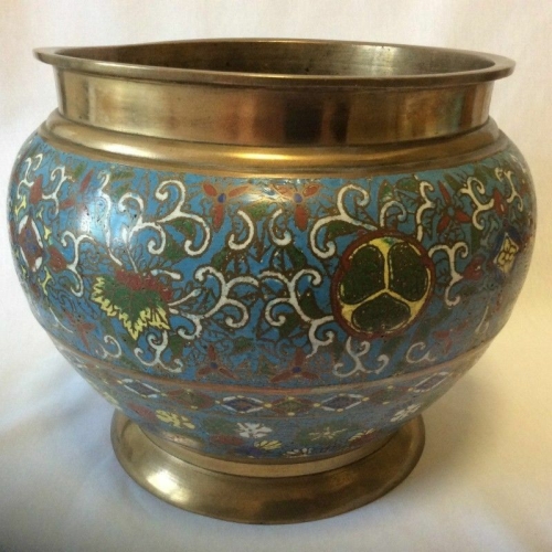 japon_superbe_cache_pot_cloisonne_blason_clan_de_daimyo_tokugawa_xixe_edo_nippon