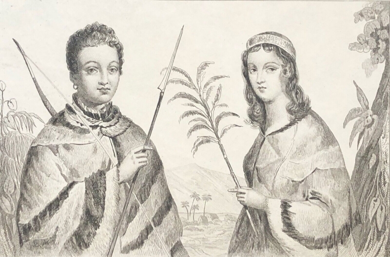 hawai_etats-unis_le_roi_koui_keouli_et_la_princesse_nahinal_1836_xixe_usa