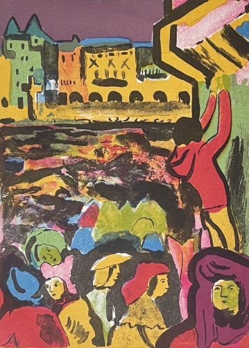 pierre_ambrogiani_1907-1985_lithographie___1948_marseille_moyen_age_
