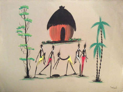 art_afrique__aquarelle_sur_papier__signee_it_soladi_a_droite_