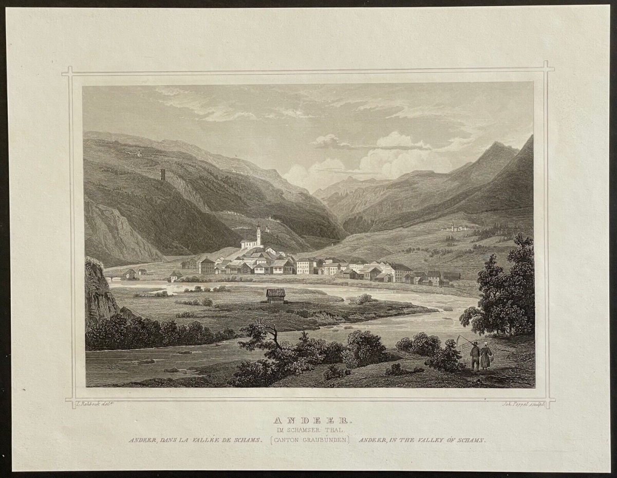 suisse_andeer_um_schamser_thal_gravure_originale_de_1860_par_poppel