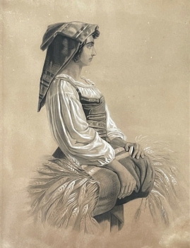 paysanne_de_naples_vers_1870_italie_ble_fusain_et_craie_moisson_agriculture