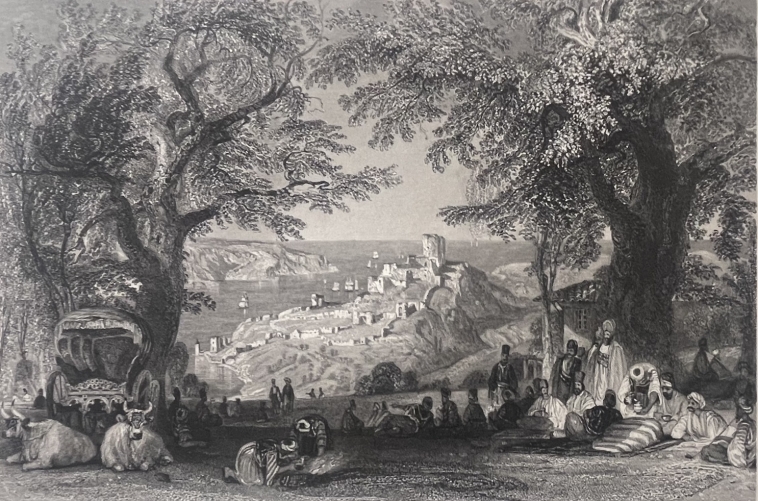 turquie_entree_du_bosphore_mer_noire_c_1840_chateau_yoros_kalesi_anadolu_kava??ı