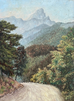 obiou_route_de_mens_peinture_acrylique_sur_bois_provence_france