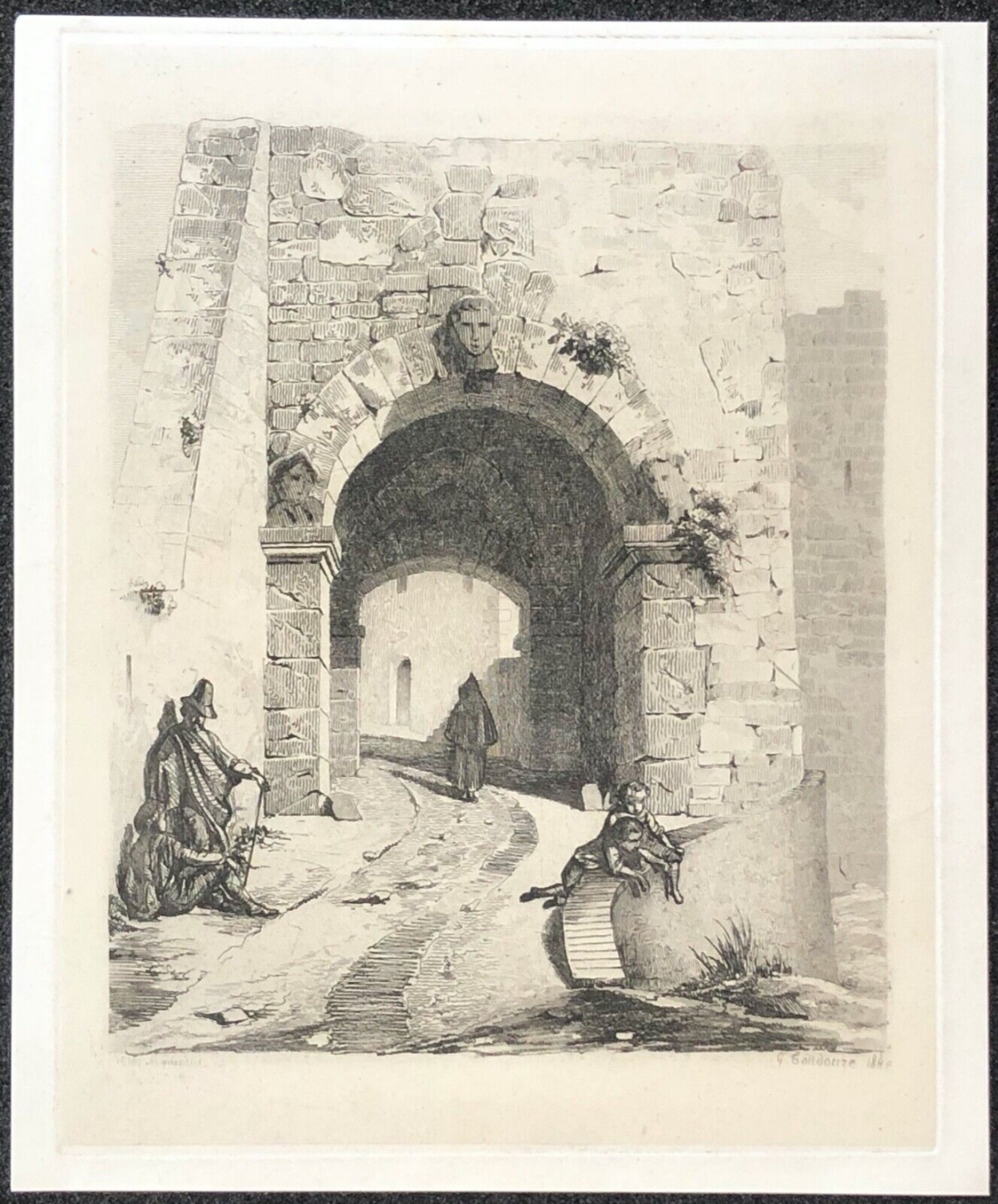 auguste_gabriel_toudouze_porte_de_ville_italie_italia_vers_1850