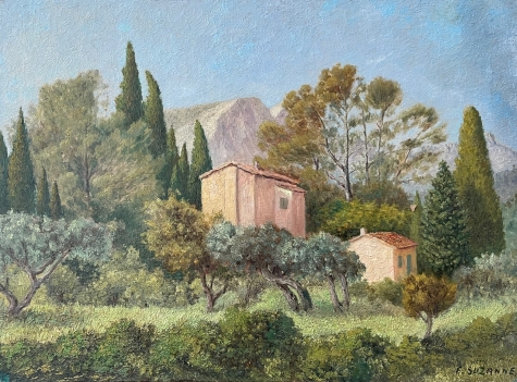 brignoles_paysage_peinture_acrylique_sur_bois_provence_france