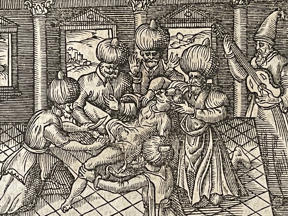 tamerlane_circumcision_scene_woodcut_1575_andre_thevet_ottoman_mongol_court