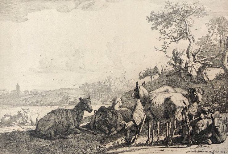 amand_durand_berger_a_la_flute_paulus_potter_1880_vache_brebis_mouton_belier