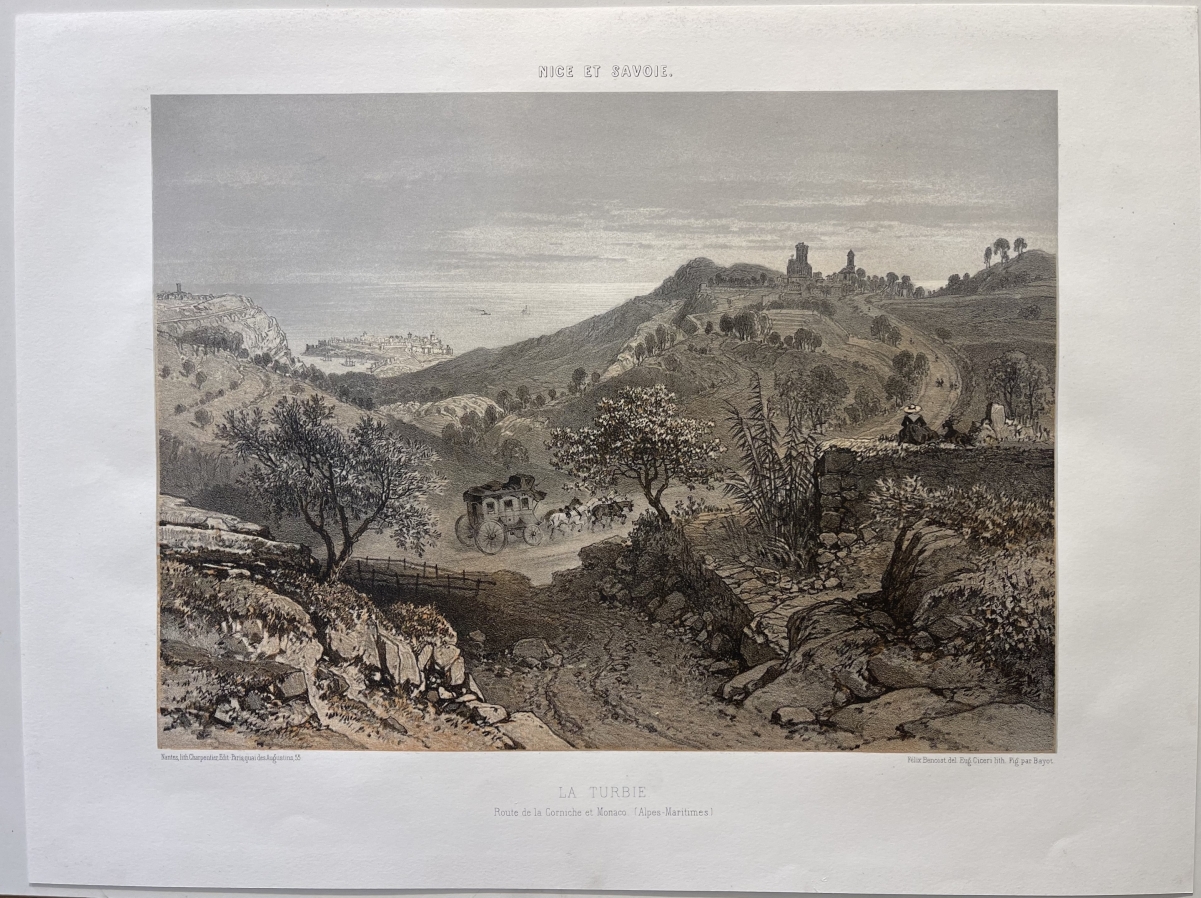 la_turbie_monaco_nice_french_riviera_landscape_antique_lithograph_1864
