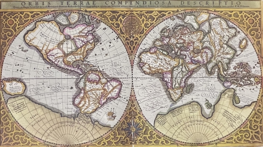 planisphere_carte_du_monde_double_hemisphere_de_gerard_mercator_1590_tirage_1969