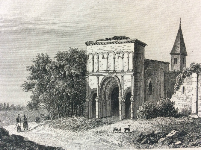eglise_d_echillay_charente-maritime_gravure_sur_acier_milieu_xixe