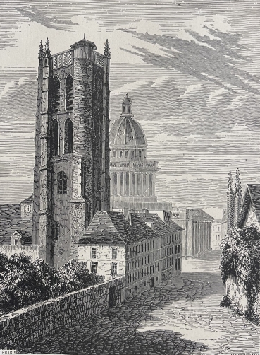 paris_le_lycée_henri-iv_et_la_tour_de_lancienne_abbaye_sainte-genevie??ve_1845