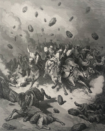 israel_armee_amorrheens_detruite_par_une_grele_de_pierres_gustave_dore_1874