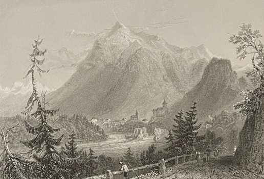 lenk_im_simmental_switzerland_lithographie_de_1836_suisse_oberland_bernois_berne