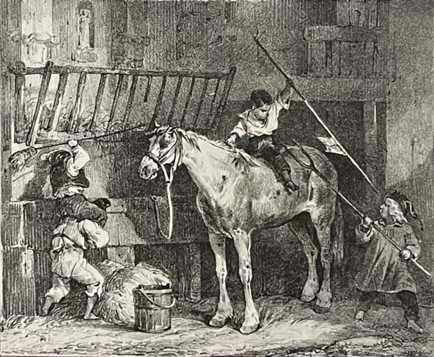 charlet_lancier_francais_repoussant_une_mauvaise_charge_1828_cheval_cavalerie
