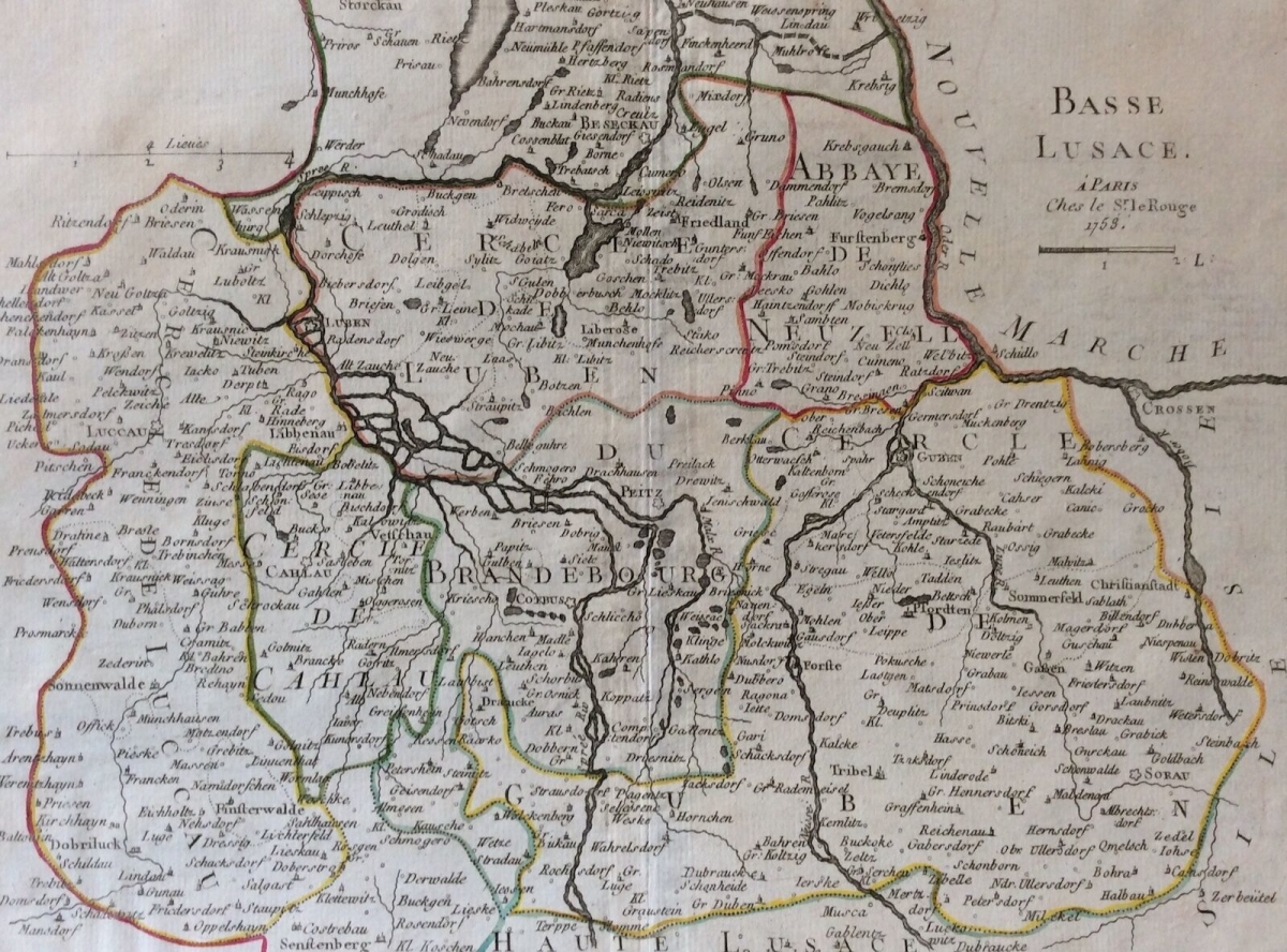 estampe_originale_basse_lusace_chez_le_rouge_1758_allemagne_deutschland_germany