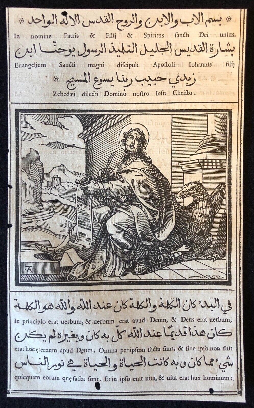 evangiles_arabe_raimondi_1591_tempesta_parasole_medicis_saint_jean_roma_aigle