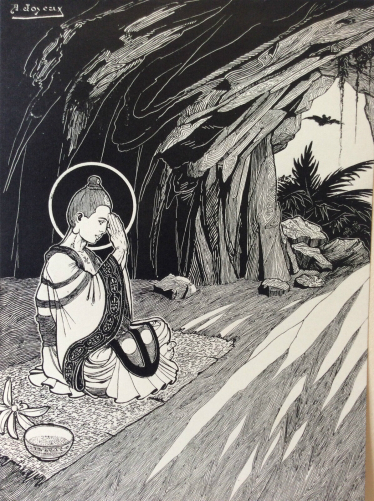 bouddhisme__bouddha_gaudama,_paroles_merveilleuses__gravure_sur_zinc_joyeux_1922_