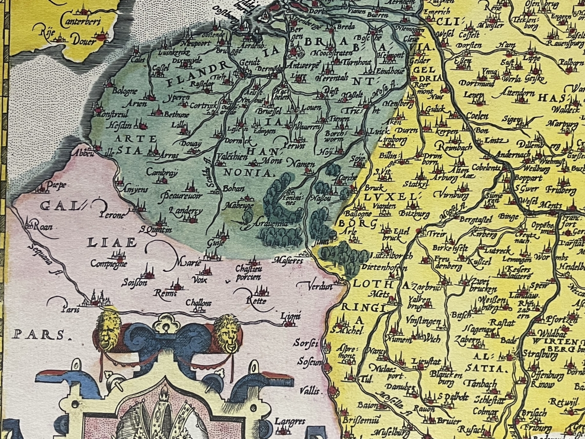 allemagne_germaine_carte_abraham_ortelius_1584_tirage_de_1969