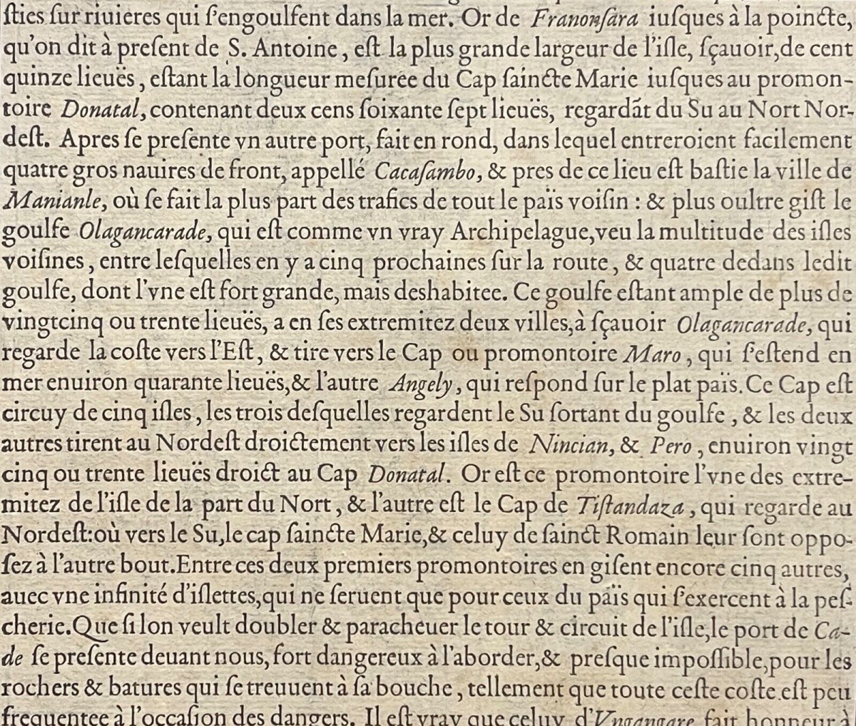 madagascar_1575_map_andre_thevet_woodcut_cosmographie_universelle_early_africa