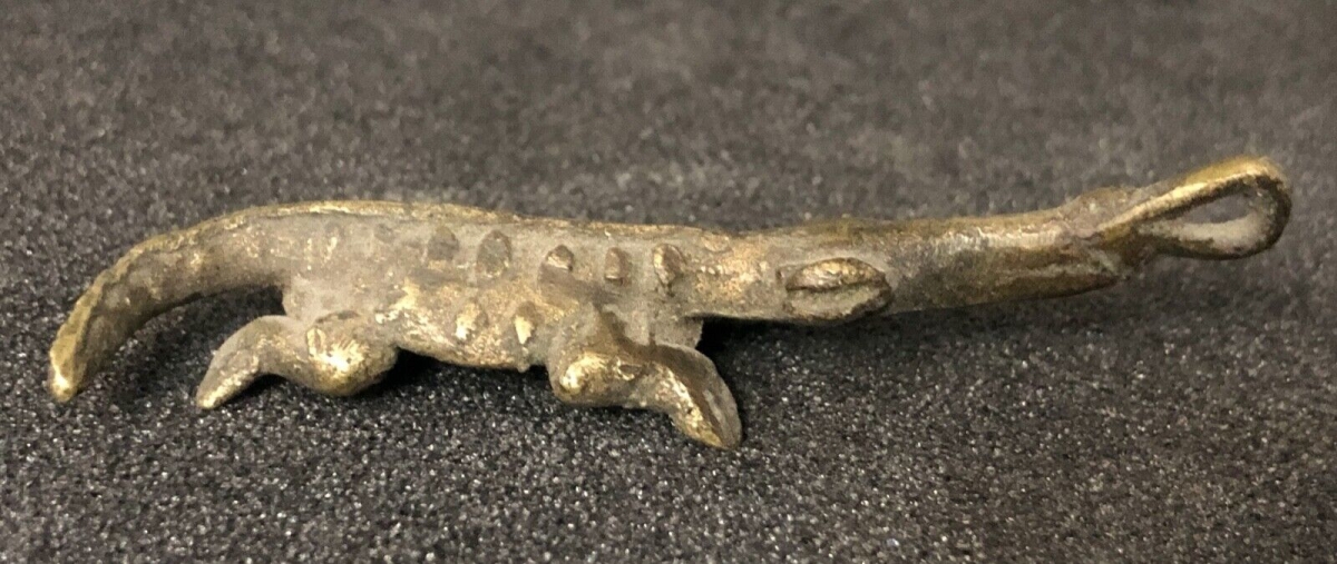 crocodile_ghana__ashanti__l_7,4_cm_,bronze_26_grammes__poids_afrique_akan_