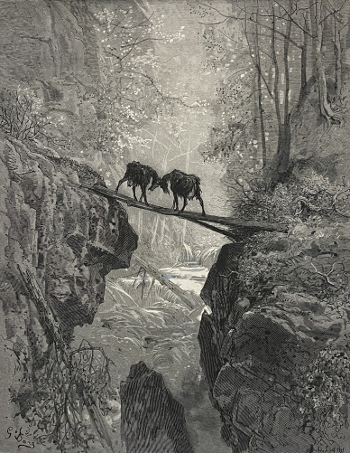 les_deux_chevres_gustave_dore_xylographie_fable_de_la_fontaine_1868_france