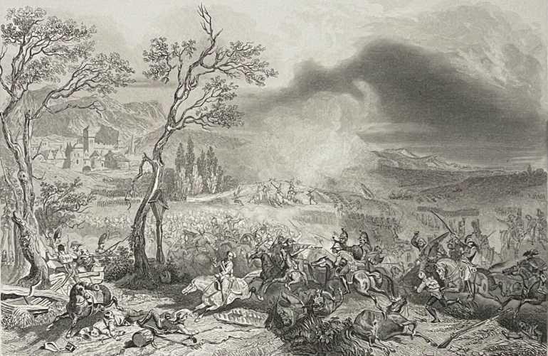combat_de_stockach_dans_le_duche_de_bade_allemagne_3_mai_1800_gravure_vers_1840