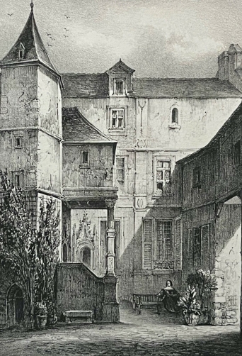 paris_maison_de_la_reine_blanche_rue_des_gobelins_lithographie_c1839_france