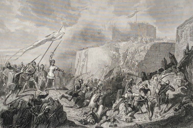 prise_du_fort_des_tournelles_tourelles_jeanne_darc_1429_lithographie_1845