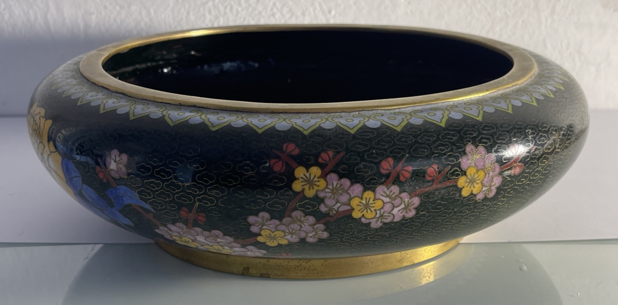 chine__superbe_vasque_en_bronze_cloisonne,_polychromie,_fleurs__china_zhongguo_