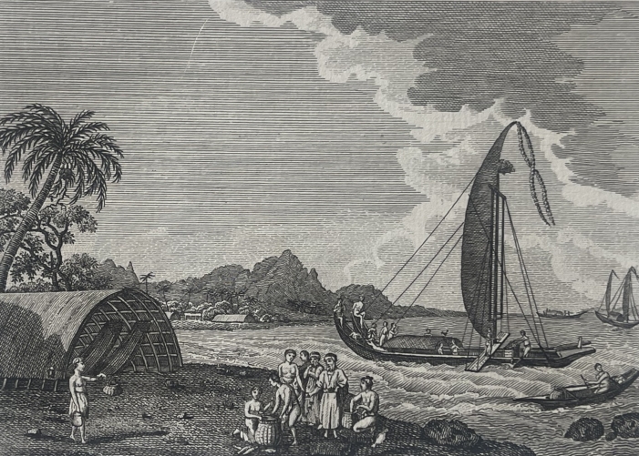 raiatea,_french_polynesia_???_1817_coastal_view_after_parkinson???s_1769_drawing