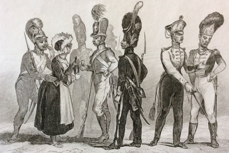 troupe_allemande_bavarois_sajones_vurtembergos_xixe_allemagne_germany_deutschlan