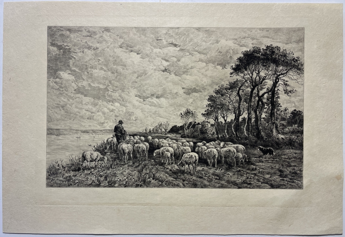 barbizon_school_charles_emile_jacque_shepherd_sheep_etching_proof_1911