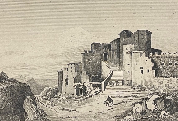 citadelle_de_cracovie_krakow_pologne_gravure_xixe_poland_dapres_girard