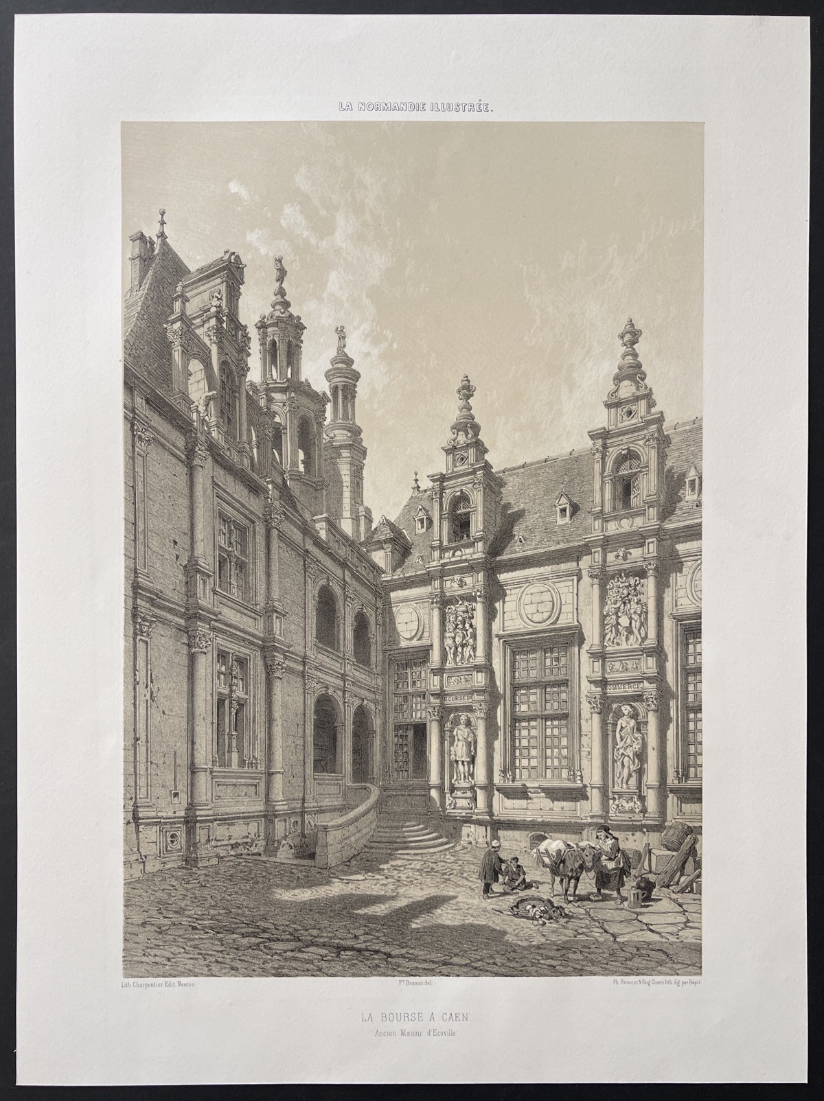 la_bourse_a_caen_ancien_manoir_decoville_1852_normandie_calvados_france