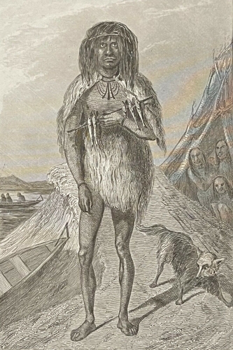 chili_argentine_terre_de_feu_portrait_d???un_fuegien_lithographie_vers_1836_fuegiens