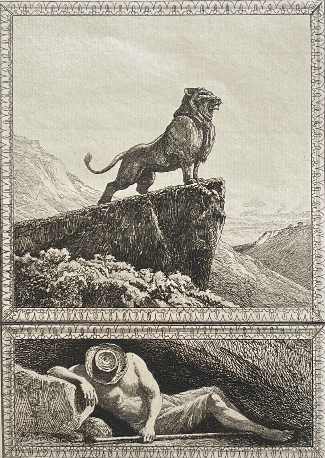 auguste_delierre_le_patre_et_le_lion_circa_1870_la_fontaine_france_fable