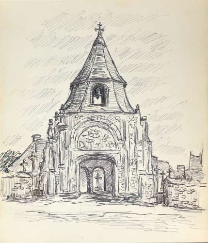 daoulas_porche_du_clocher_de_lancienne_eglise_bretagne_finistere_vers_1977