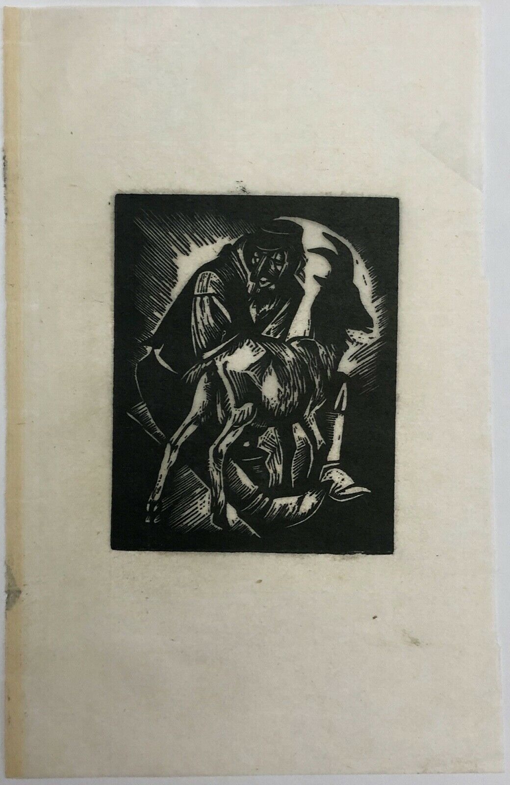 russian_soviet_woodcut_shepherd_with_goat_ussr_xylography_1933_china_paper